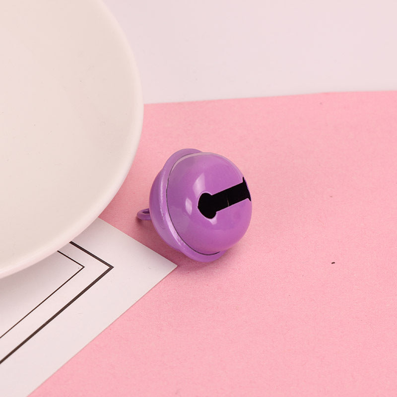 Wholesale Metal DIY 22mm Candy Color Small Bell Keychain Accessories